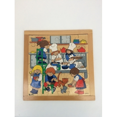 Vintage puzzel met spelende kinderen nr 101